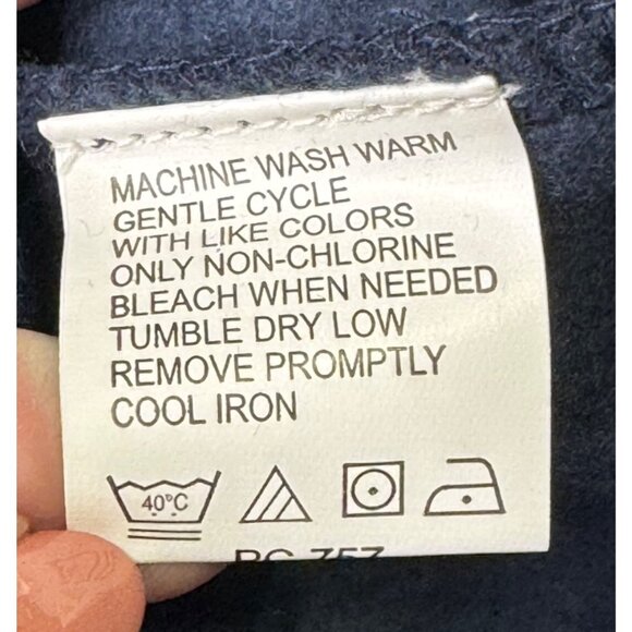 NWT Arrow X-Large Sueded Fleece Jacket Navy Blue Full Zip Sweatshirt - Picture 8 of 9